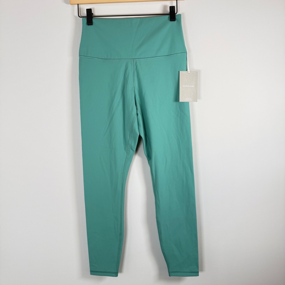 Everlane Perform Ankle Leggings Stretchy Sporty Teal Soft Pastel Green Small NWT